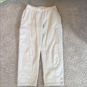 Aritzia TNA Gray Cargo Sweatpants